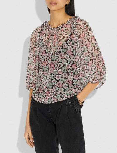 Shop Coach Lacey Top - Women's In Black/pink