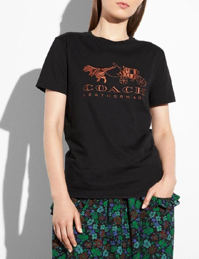 Shop Coach Rexy And Carriage T Shirt In Color<lsn_delimiter>black