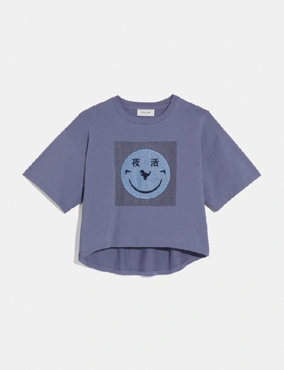 Shop Coach Rexy By Yeti Out T-shirt - Women's In Periwinkle
