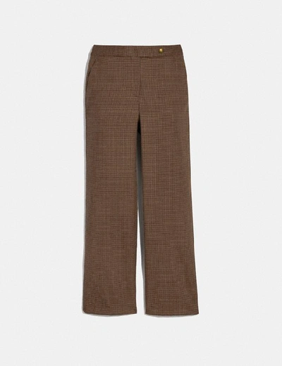 Shop Coach Check Trousers - Women's In Brown