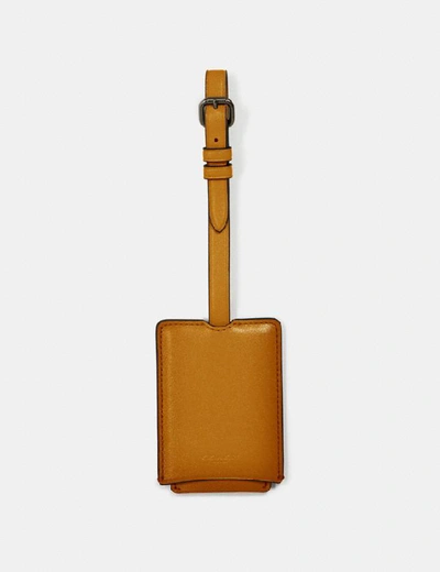 Shop Coach Luggage Tag In Amber