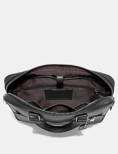 Shop Coach Kennedy Brief In Black/silver