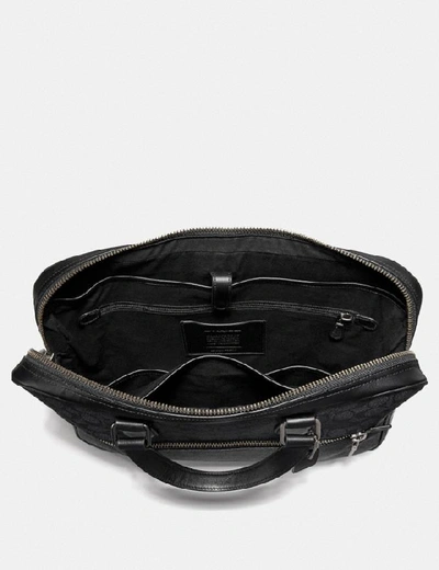 Shop Coach Kennedy Brief 40 In Signature Canvas - Men's In Qb/charcoal