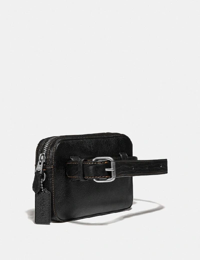 Shop Coach Metropolitan Soft Belt Bag With Patch In Black/light Antique Nickel