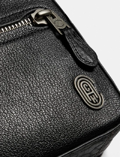 Shop Coach Metropolitan Soft Belt Bag With Patch In Black/light Antique Nickel