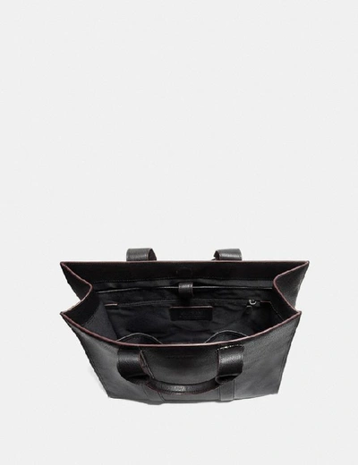 Shop Coach Metropolitan Soft Vertical Tote - Men's In Black/black Antique Nickel