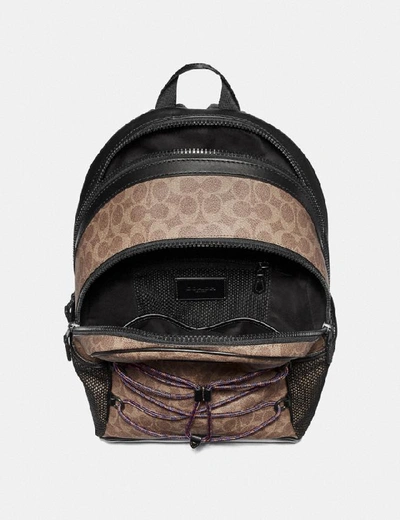 Shop Coach Academy Sport Backpack In Color<lsn_delimiter>black Copper/khaki