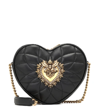 Dolce & Gabbana Devotion Quilted Leather Shoulder Bag In Black | ModeSens
