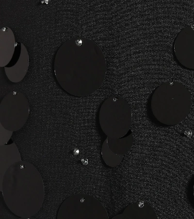 Shop Prada Sequined Midi Dress In Black