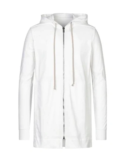 Shop Rick Owens Hooded Sweatshirt In White
