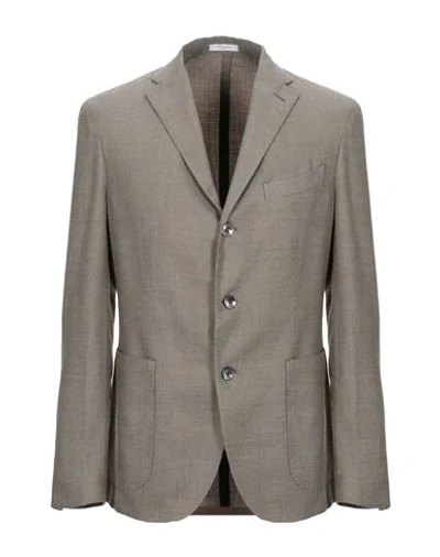 Shop Boglioli Suit Jackets In Khaki
