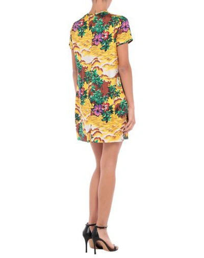 Shop Dsquared2 Woman Mini Dress Yellow Size 2 Silk