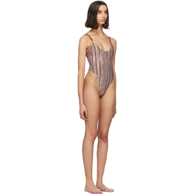 Shop Missoni Multicolor  Mare Striped One-piece Swimsuit In Sm0w6 Mult