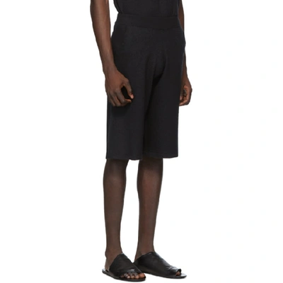 Shop Frenckenberger Black Cashmere Adi Shorts