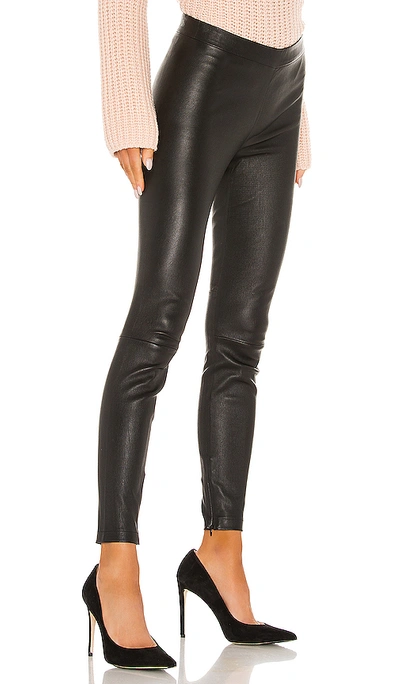 Shop Vince Leather Zip Legging In Black