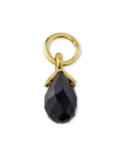 Shop Jude Frances 18k Petite Black Spinel Briolette Earring Charm, Single