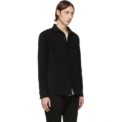 Shop Frame Black Moleskin Shirt Jacket In Noir
