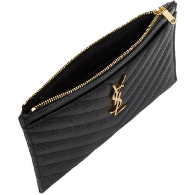 Shop Saint Laurent Black Monogramme Bill Pouch In 1000 Black