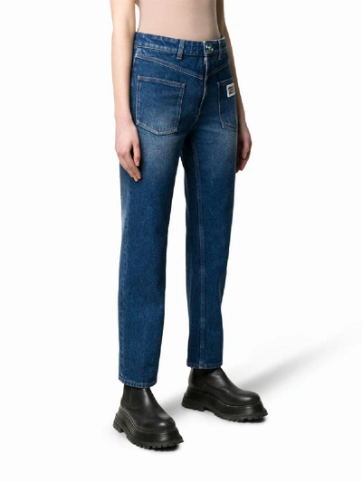 Shop Burberry Denim Jeans In Blue