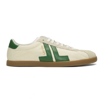 Shop Lanvin Off-white And Green Jl Sneakers In 0240 Ecrugr