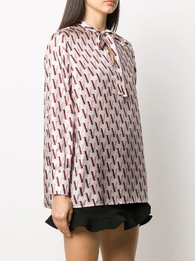 Shop Valentino Printed Twill Shirt In Pink