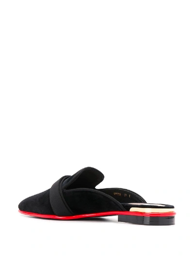 Shop Alexander Mcqueen Velvet Slippers In Black