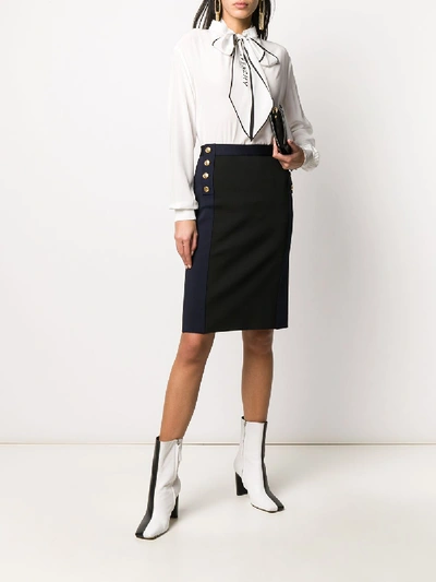 Shop Givenchy Wool Skirt In Black