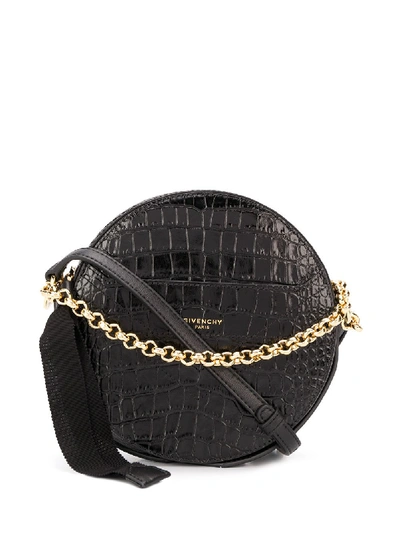 Shop Givenchy Eden Leather Round Bag In Black