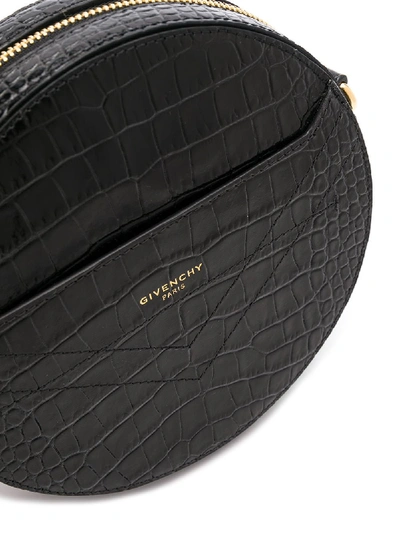 Shop Givenchy Eden Leather Round Bag In Black