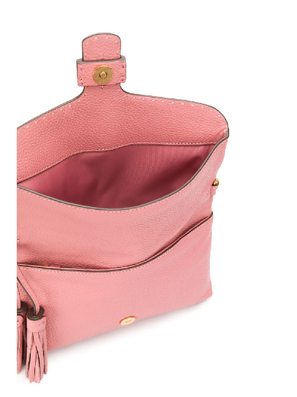 Tory Burch Mcgraw Fold-over Crossbody Bag In Pink | ModeSens
