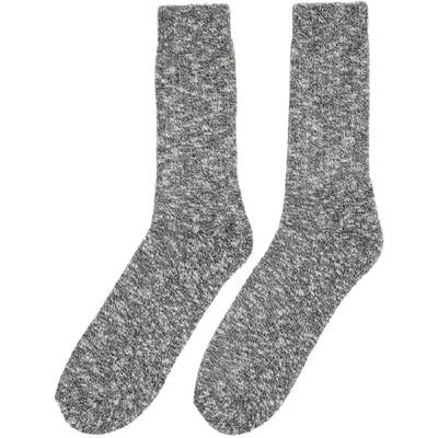 Shop Norse Projects Black Ebbe Melange Socks In 9999 Black