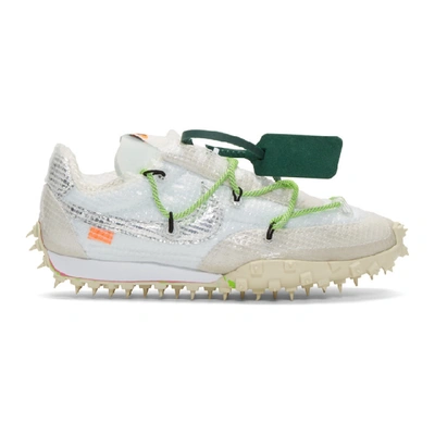 Shop Nike White Off-white Edition Waffle Racer Sneakers In 100 White