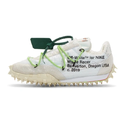 Shop Nike White Off-white Edition Waffle Racer Sneakers In 100 White