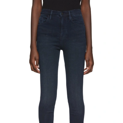 Shop Frame Blue Le High Skinny Jeans In Galloway