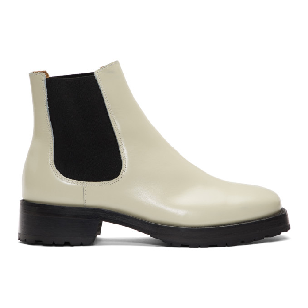 off white chelsea boots