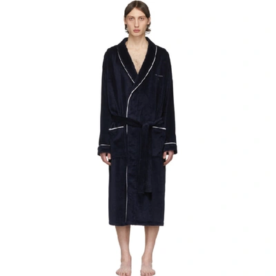 Shop Tiger Of Sweden Navy Eiden Bath Robe In 229dkjnblu