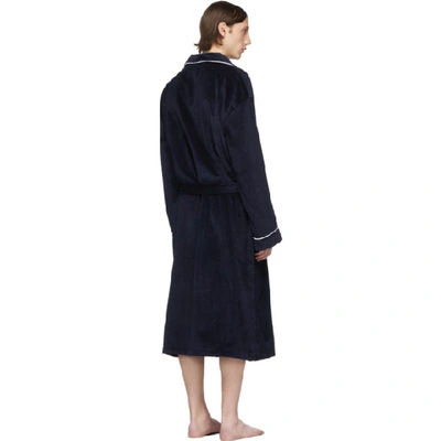 Shop Tiger Of Sweden Navy Eiden Bath Robe In 229dkjnblu