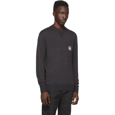 Shop Neil Barrett Grey Cashmere Travel Sweater In 364 Grey