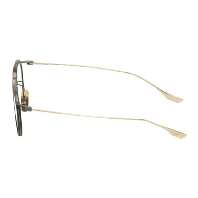 Shop Dita Black & Gold Dtx131 Glasses In Black Iron/gold