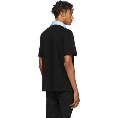 Shop Lanvin Black Grosgrain Polo In 10 Black