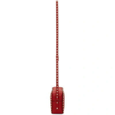 Shop Valentino Red  Garavani Rockstud Crossbody Bag In Ju5 Rouge P