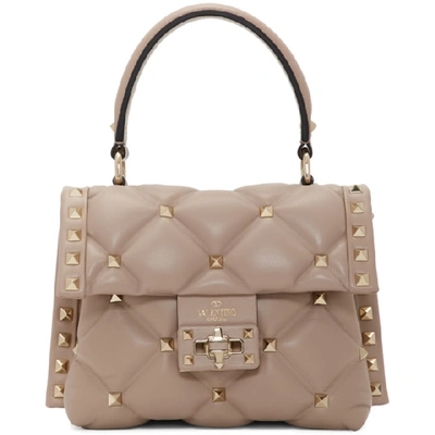 Shop Valentino Pink  Garavani Mini Candystud Bag In P45 Poudre