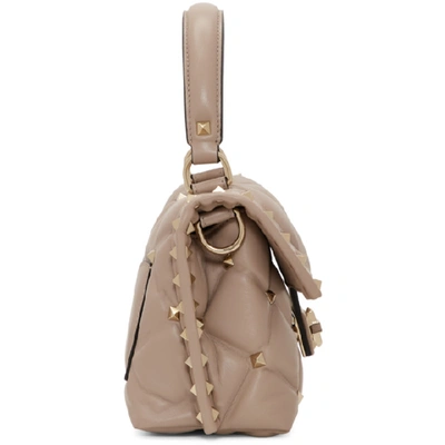 Shop Valentino Pink  Garavani Mini Candystud Bag In P45 Poudre