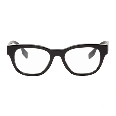 Shop Burberry Black Rectangular Glasses In 3001  52