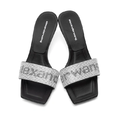 Shop Alexander Wang Black Jessie Crystal Sandals