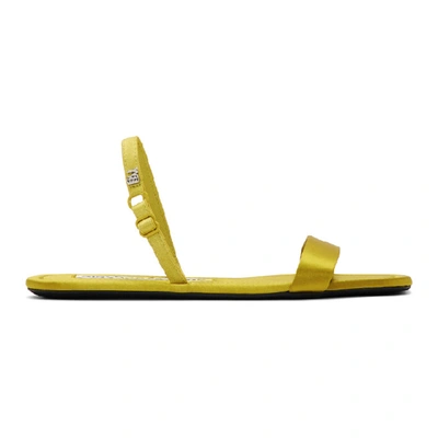 Shop Alexander Wang Yellow Foldable Ryder Sandals In Chartreuse