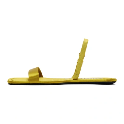 Shop Alexander Wang Yellow Foldable Ryder Sandals In Chartreuse