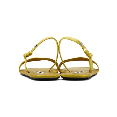 Shop Alexander Wang Yellow Foldable Ryder Sandals In Chartreuse