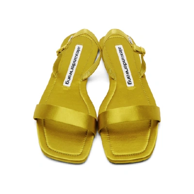 Shop Alexander Wang Yellow Foldable Ryder Sandals In Chartreuse