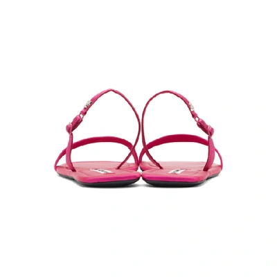 Shop Alexander Wang Pink Foldable Ryder Sandals In Hot Pink